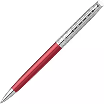 Ручка шариковая автомат Waterman Hemisphere Deluxe 2020 Marine Red CT, синий, ювелирная латунь, подарочная упаковка (2118292)