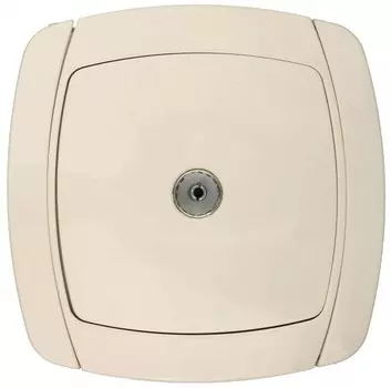 Розетка TV СВЕТОЗАР CITY LIGHT, бежевый, в сборе (SV-54215-B)