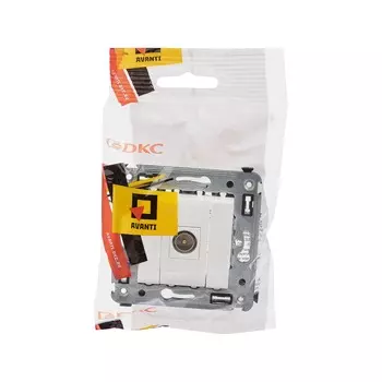 Розетка TV DKC Avanti, белый, оконечная, без рамки (4400503)