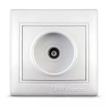 Розетка TV Universal, белый (С0027)