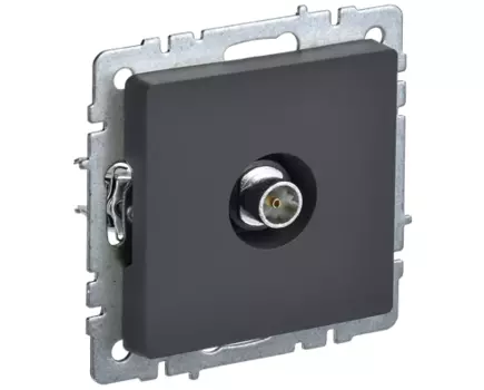Розетка TV IEK BRITE РТВ11-0-БрГ, графит, оконечная, без рамки (BR-A10-O-K53)