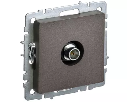 Розетка TV IEK BRITE РТВ11-0-БрТБ, темная бронза, оконечная, без рамки (BR-A10-O-K45)