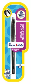 Ручка гелевая Paper Mate REPLAY ERASABLE GEL 1984484, черный, пластик, колпачок, блистер (1984484)