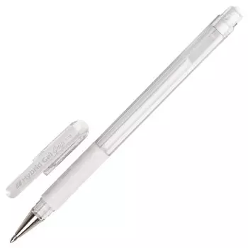 Ручка гелевая PENTEL Hybrid Gel Grip, белый, пластик, колпачок (K118-LW)