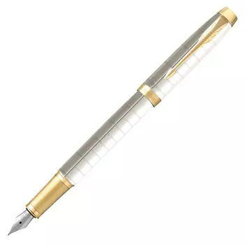 Ручка перьевая Parker IM Premium F318, синий, латунь лакированная, колпачок, подарочная упаковка (CW2143649)