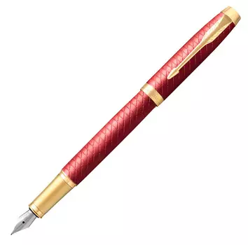 Ручка перьевая Parker IM Premium F318, синий, латунь лакированная, колпачок, подарочная упаковка (CW2143650)