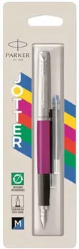 Ручка перьевая Parker Jotter Originals F60 Magenta M, пластик, колпачок, блистер (2096860)