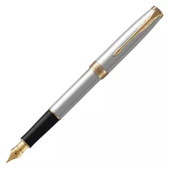 Ручка перьевая Parker Sonnet Core F527, черный, сталь нержавеющая, колпачок, подарочная упаковка (CW1931504)