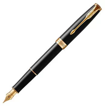 Ручка перьевая Parker Sonnet Core F539, латунь лакированная, колпачок, подарочная упаковка (CW1931494)