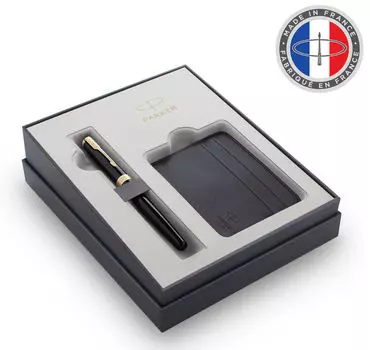 Ручка перьевая Parker Sonnet GIFT 20, черный, 1, Латунь, колпачок, подарочная упаковка (1424454)