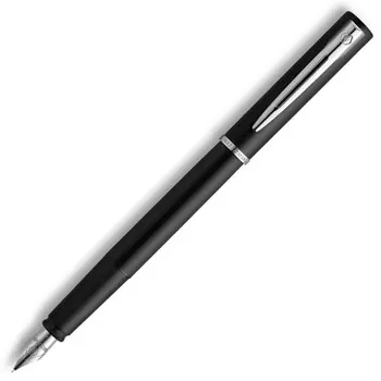 Ручка перьевая Waterman Graduate Allure LaqBlack CT черн F, латунь лакированная, колпачок, подарочная упаковка (CW2068196)