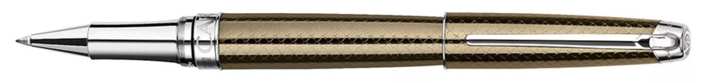 Ручка роллер автомат CARANDACHE Leman Caviar, латунь ювелирная, колпачок, подарочная упаковка (4779.497)