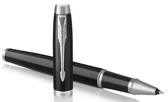 Ручка роллер Parker IM Core T321, черный, латунь лакированная, колпачок, подарочная упаковка (1931658)