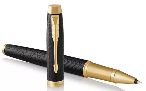 Ручка роллер Parker IM Premium T323, черный, алюминий анодированный, колпачок, подарочная упаковка (1931660)