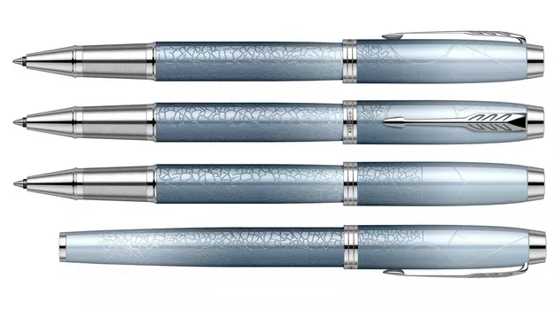 Ручка роллер Parker IM SE T316 Polar F, синий, нержавеющая сталь, колпачок, подарочная упаковка (2153004)