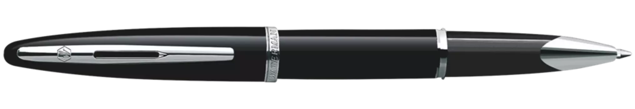 Ручка роллер Waterman Carene, черный, лак, колпачок, подарочная упаковка (S0293940)