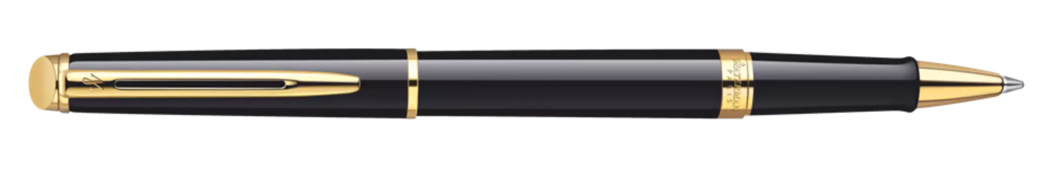 Ручка роллер Waterman Hemisphere, черный, лак, колпачок, подарочная упаковка (S0920650)