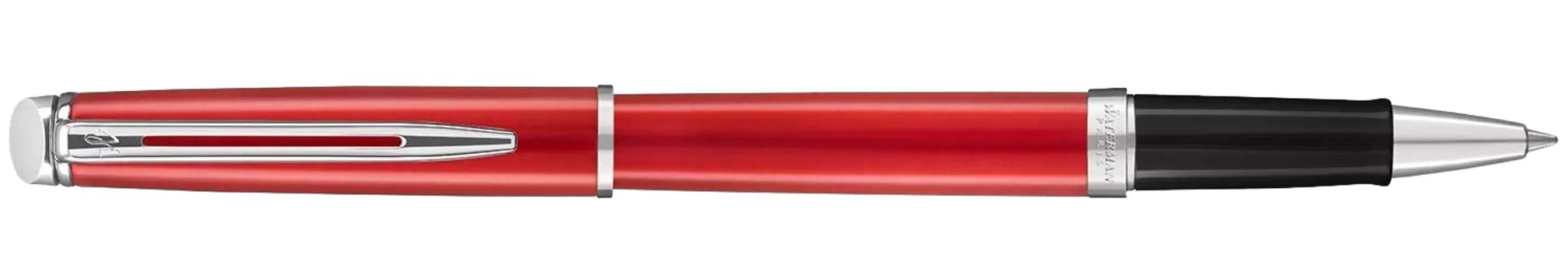 Ручка роллер Waterman Hemisphere, черный, лак, сталь, колпачок, подарочная упаковка (2043213)