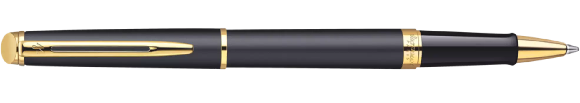 Ручка роллер Waterman Hemisphere, черный, смола, колпачок, подарочная упаковка (S0920750)