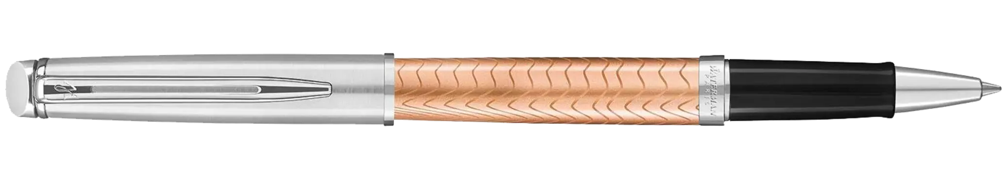 Ручка роллер Waterman Hemisphere Deluxe, черный, лак, латунь, сталь, колпачок, подарочная упаковка (2043235)