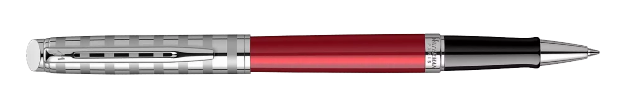 Ручка роллер Waterman Hemisphere Deluxe, черный, лак, нержавеющая, колпачок, подарочная упаковка (2118291)