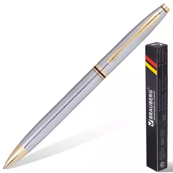 Ручка шариковая автомат Brauberg De Luxe, синий, металл (141414)