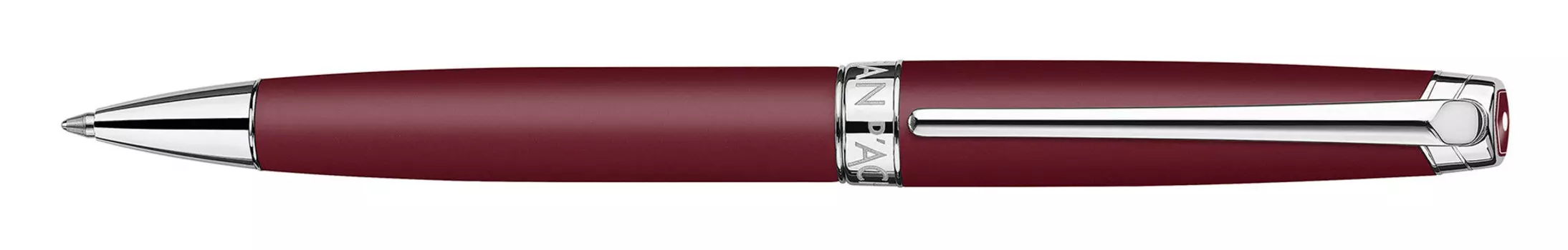 Ручка шариковая автомат CARANDACHE Leman Burgundy 4789.085, черный, латунь лакированная, подарочная упаковка (4789.085)