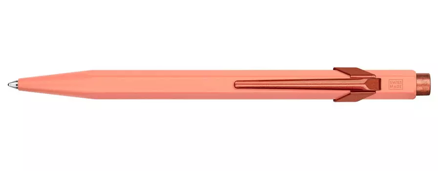 Ручка шариковая автомат CARANDACHE Office Claim your style 3, мандариновый, синие чернила, алюминиевый корпус, подарочная упаковка (849.568)