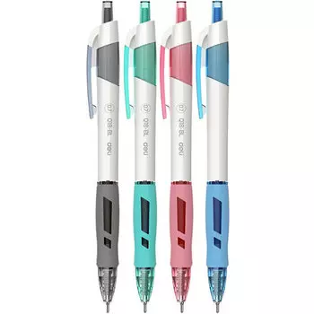 Ручка шариковая автомат DELI Arris EQ18-BL, синий, пластик, цвет ассорти (EQ18-BL)