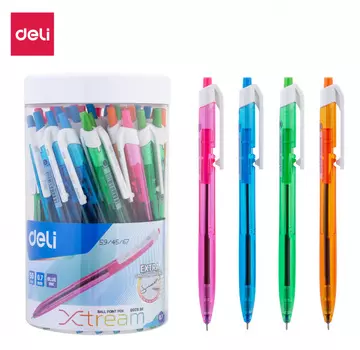 Ручка шариковая автомат DELI X-tream, синий, пластик, коробка (EQ02836-1)