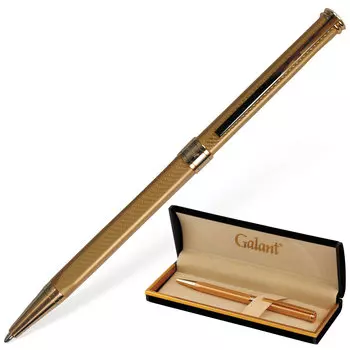 Ручка шариковая автомат GALANT Stiletto Gold, синий, Латунь, подарочная упаковка (140527)