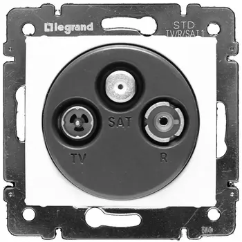 Розетка TV+RD(FM)+SAT Legrand Valena, белый, оконечная, без рамки (774436)