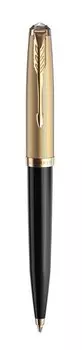 Ручка шариковая автомат Parker 51 DELUXE BLACK GT, черный, палладий, пластик, Позолота 18 Ct, подарочная упаковка (CW2123513)