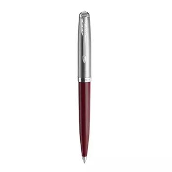 Ручка шариковая автомат Parker Core 51 CORE BURGUNDY CT, черный, нержавеющая сталь, палладий, пластик, подарочная упаковка (2123498)