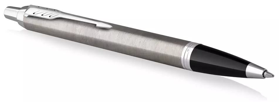 Ручка шариковая автомат Parker IM Core Stainless Steel CT, черный, латунь, хром, подарочная упаковка (2150841)
