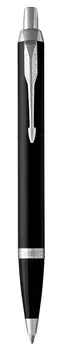 Ручка шариковая автомат Parker IM Mat Black CT, синий, лак, латунь, пластик, хром, подарочная упаковка (CW2143632)