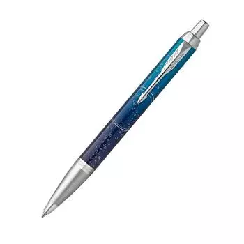 Ручка шариковая автомат Parker IM SE K316 Submerge, синий, лак, латунь, нержавеющая сталь, хром, подарочная упаковка (2152991)