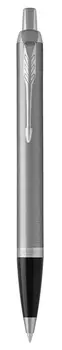Ручка шариковая автомат Parker IM Stainless Steel CT, синий, пластик, сталь, хром, подарочная упаковка (CW2143631)