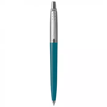 Ручка шариковая автомат Parker Jotter Original K60 Peacock Blue 3155C, синий, сталь/пластик, подарочная упаковка (R2123105)