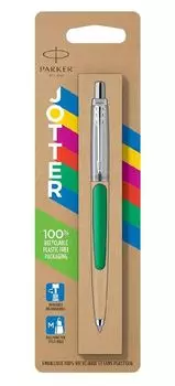 Ручка шариковая автомат Parker Jotter Originals Green CT, синий, нержавеющая сталь, пластик, блистер (CW2076058)