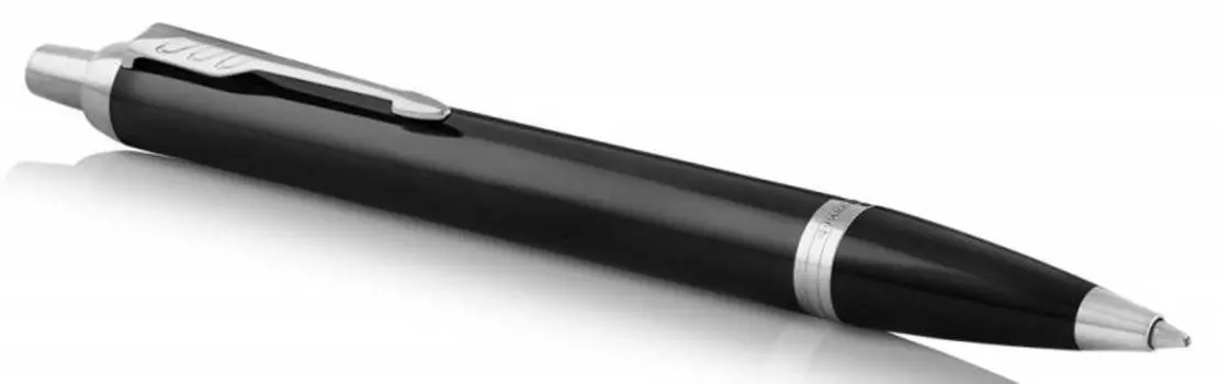 Ручка шариковая автомат Parker Mi Core IM Metal Black CT, синий, лак, латунь, подарочная упаковка (1931665)