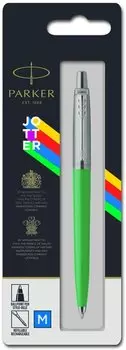 Ручка шариковая автомат Parker Originals Jotter ORIGINALS GREEN CT, синий, металл/пластик, блистер (2076058)