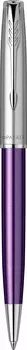 Ручка шариковая автомат Parker Sonnet Essentials Violet SB Steel CT, черный, нержавеющая сталь, палладий, подарочная упаковка (2169369)