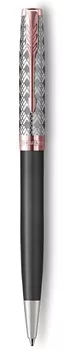 Ручка шариковая автомат Parker Sonnet Premium Lacquer PGT, черный, лак, нержавеющая сталь, подарочная упаковка (CW2119791)