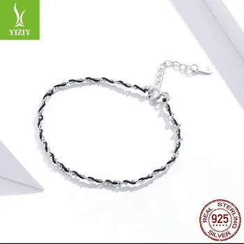 Серебряный браслет Ziyun Mouse по зодиаку года, маленькая красная веревка, браслет из стерлингового серебра S925, модный женский простой серебряный браслет с платиновым покрытием 20CM красный