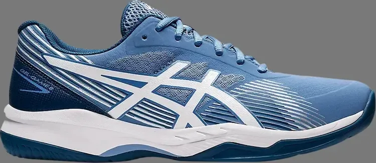 Кроссовки gel game 8 'blue harmony white' Asics, синий