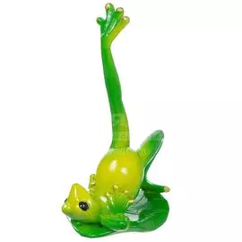 Фигурка декоративная Лягушка Утренняя зарядка, 15 см, Y6-2230