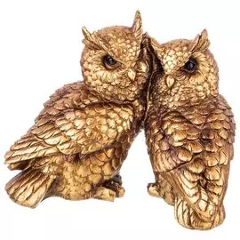 Фигурка декоративная полистоун, Совы Серия Bronze Classic, 9х14.5х12 см, Lefard, 146-1474