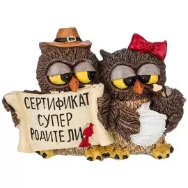 Фигурка декоративная Совята Итри, 7 см, 537-402