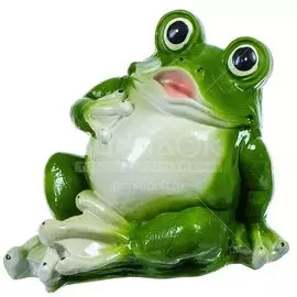 Фигурка садовая Лягушка пузатая, 20 см, гипс, Л74